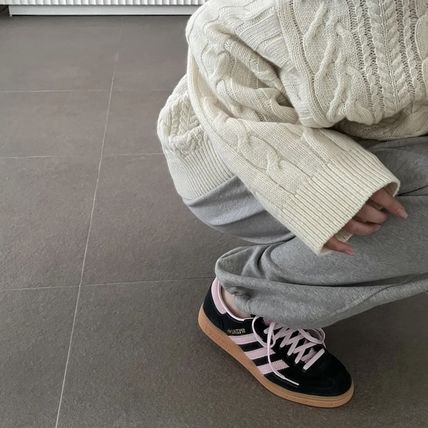 adidas スニーカー 【関税-送料込み】ADIDAS W HANDBALL SPZL BLACK PINK IE5897(11)