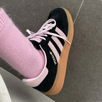 adidas スニーカー 【関税-送料込み】ADIDAS W HANDBALL SPZL BLACK PINK IE5897(4)