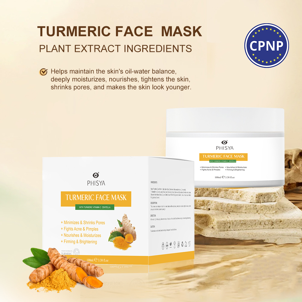 Turmeric Skin Care Cleanser Serum Cream Facial Mask For All Skin Types Pore Shrink Acne Removal Oil Control Toner Turmeric Set