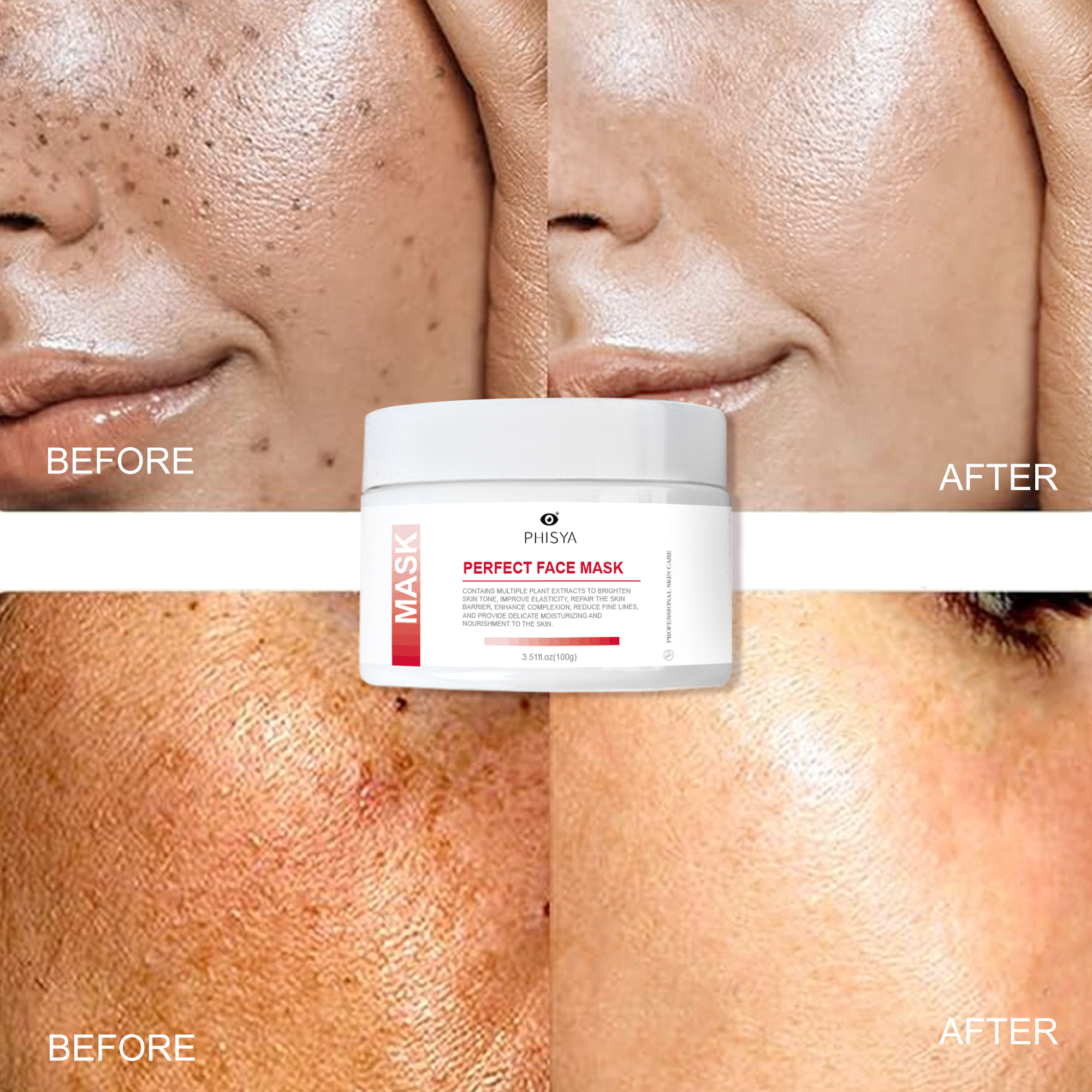 New Arrival Organic No-Side Effects Whitening Anti-Oxidant Facial-Mask