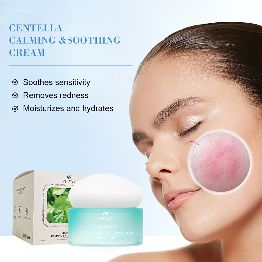 Hot Sale Natural Centella Asiatica Calming Gel Cream For Face Repairing Acne-prone Treatment For Sensitive Skin Care Cream