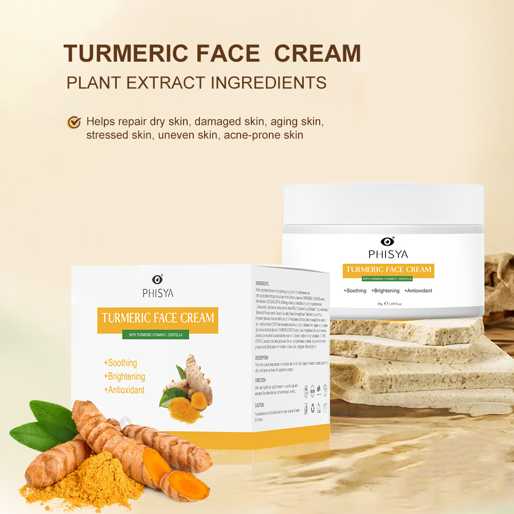Cosmetics Wholesale Anti-Aging Anti-Acne Moisturizing Vitamin C Turmeric Skin Care Facial Cream