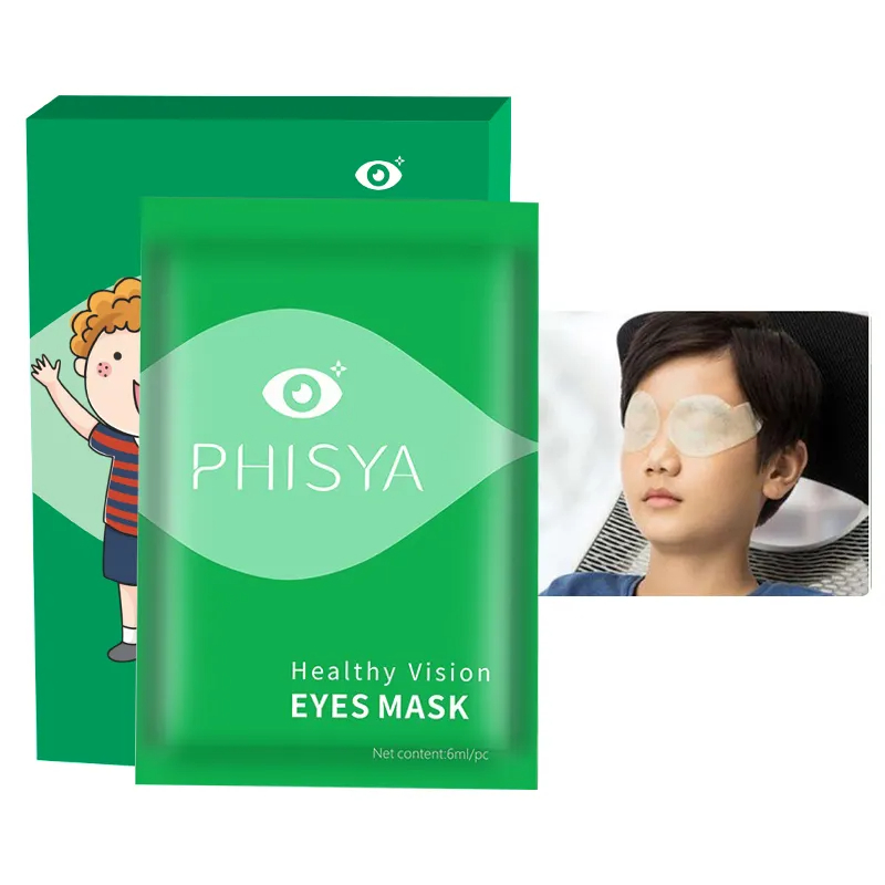 High Quality Kid Eye Mask Disposable Self-Heating Organic Vegan Seaweed Green Tea Alleviates Eyesight Tiredness with Peptides-Guangzhou Jahwa Cosmetics co.,Ltd