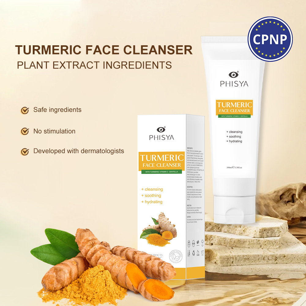 Turmeric Skin Care Cleanser Serum Cream Facial Mask For All Skin Types Pore Shrink Acne Removal Oil Control Toner Turmeric Set