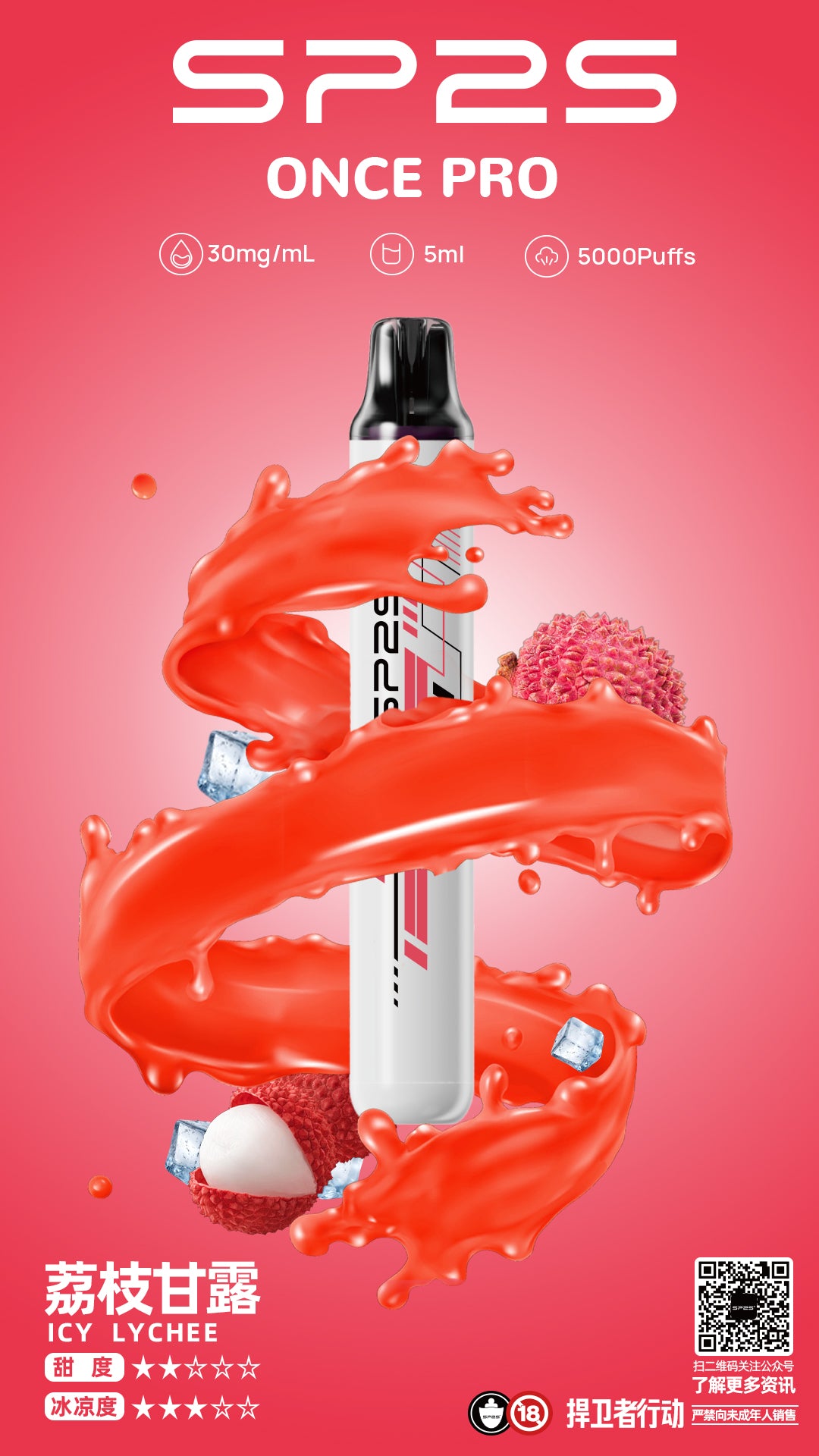 SP2S拋棄式5000口 一次性便攜霧化棒