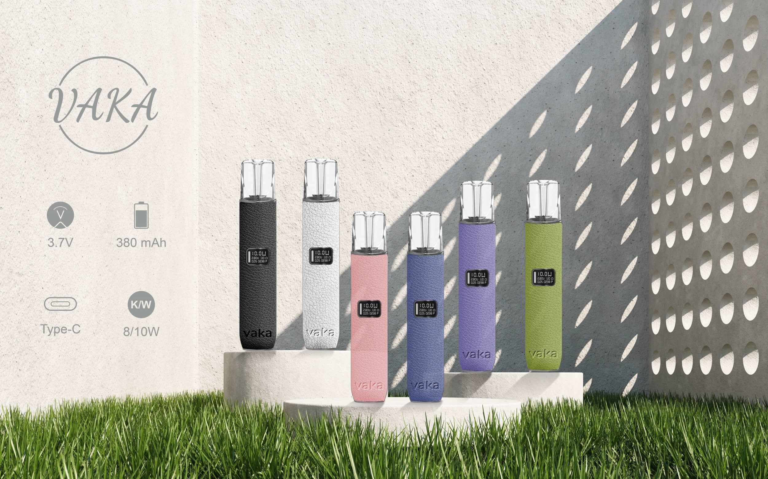 VAKA高級皮革主機 一代電子菸桿 兩檔調節 電量顯示