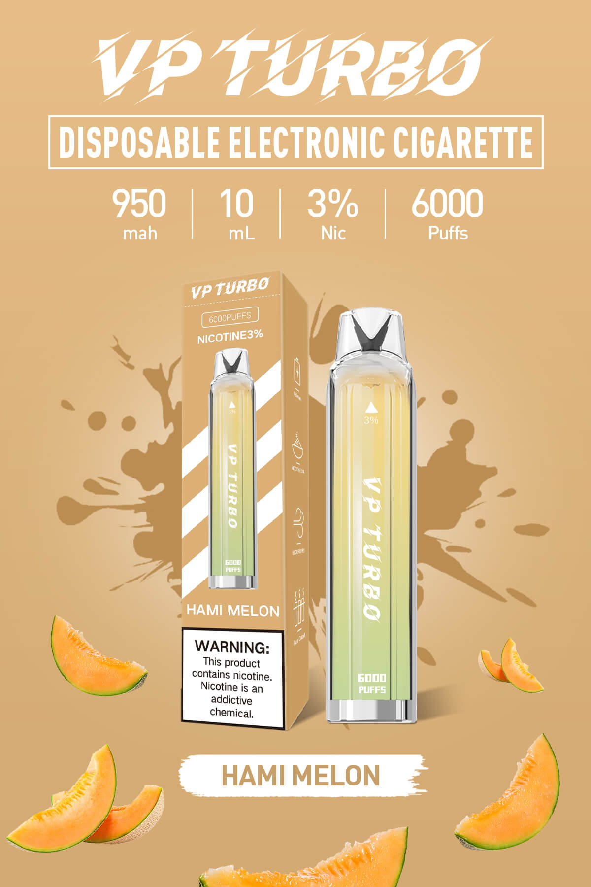 VP TURBO發光棒 6000口拋棄式 一次性霧化桿