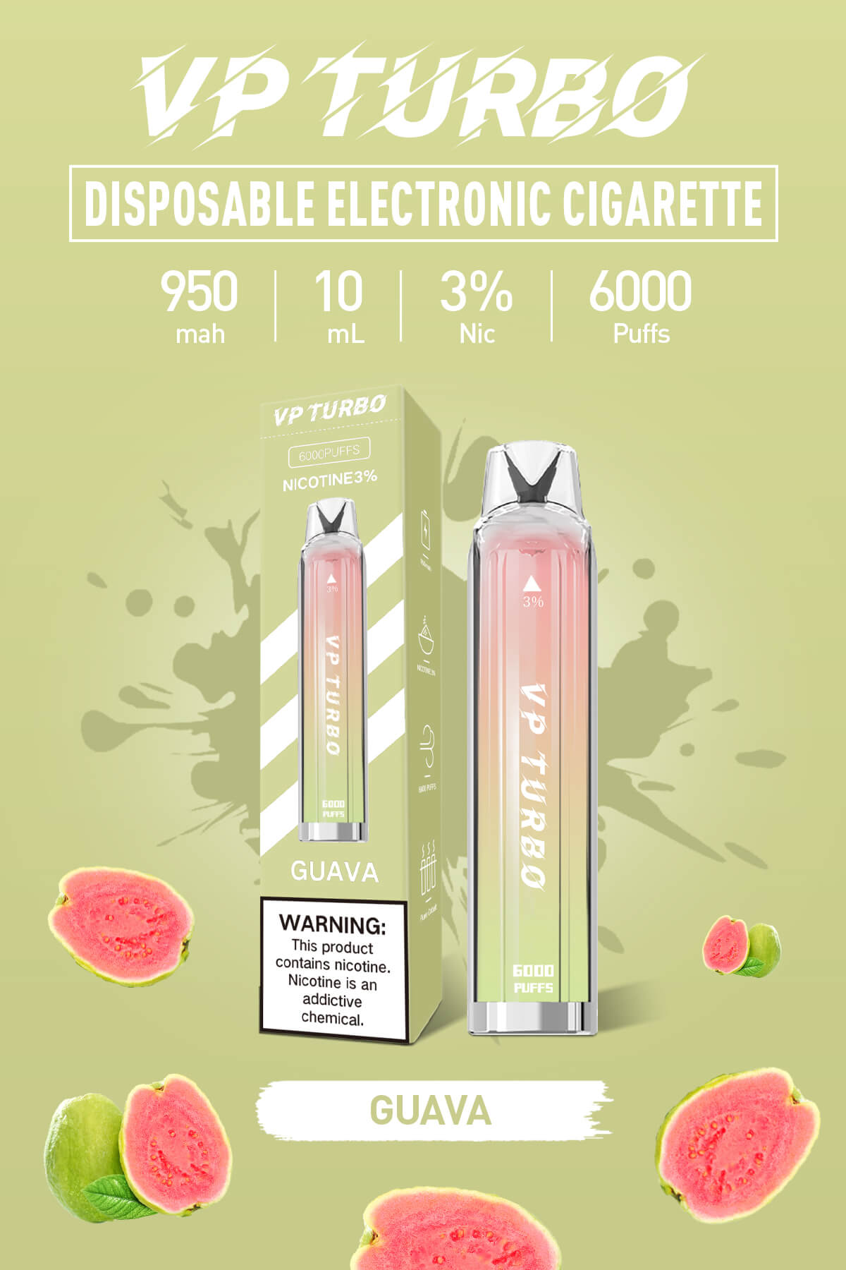 VP TURBO發光棒 6000口拋棄式 一次性霧化桿