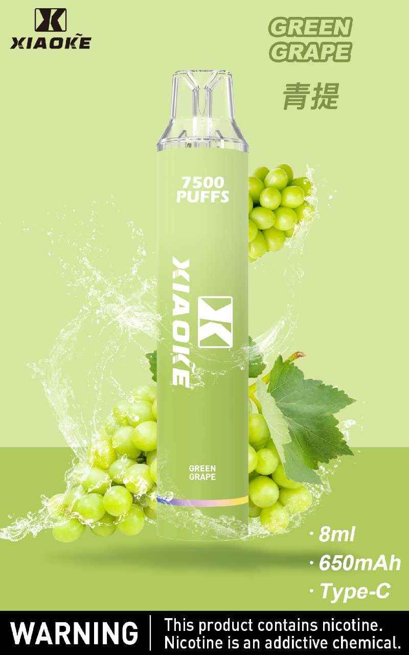 XIAOKE梟客拋棄式 7500口 一次性電子霧化棒