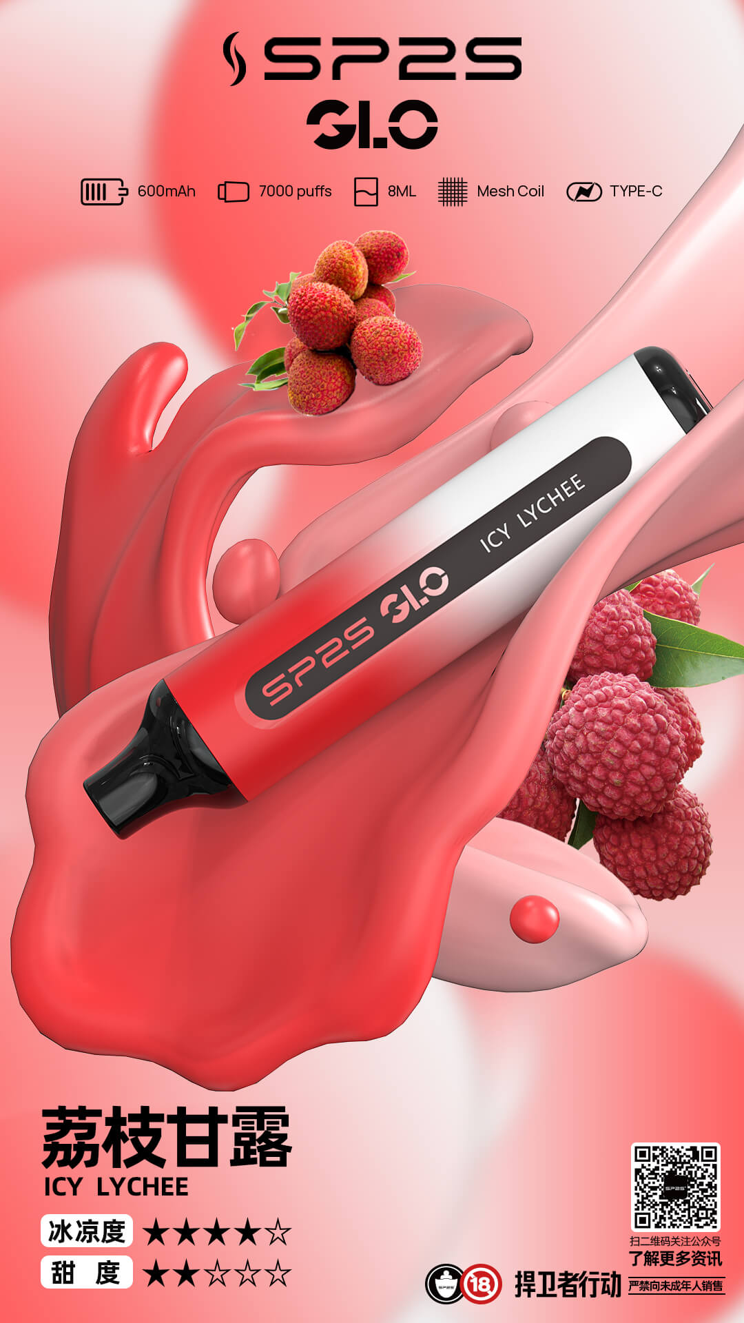 SP2S拋棄式 7000口 思博瑞一次性霧化棒 可充電