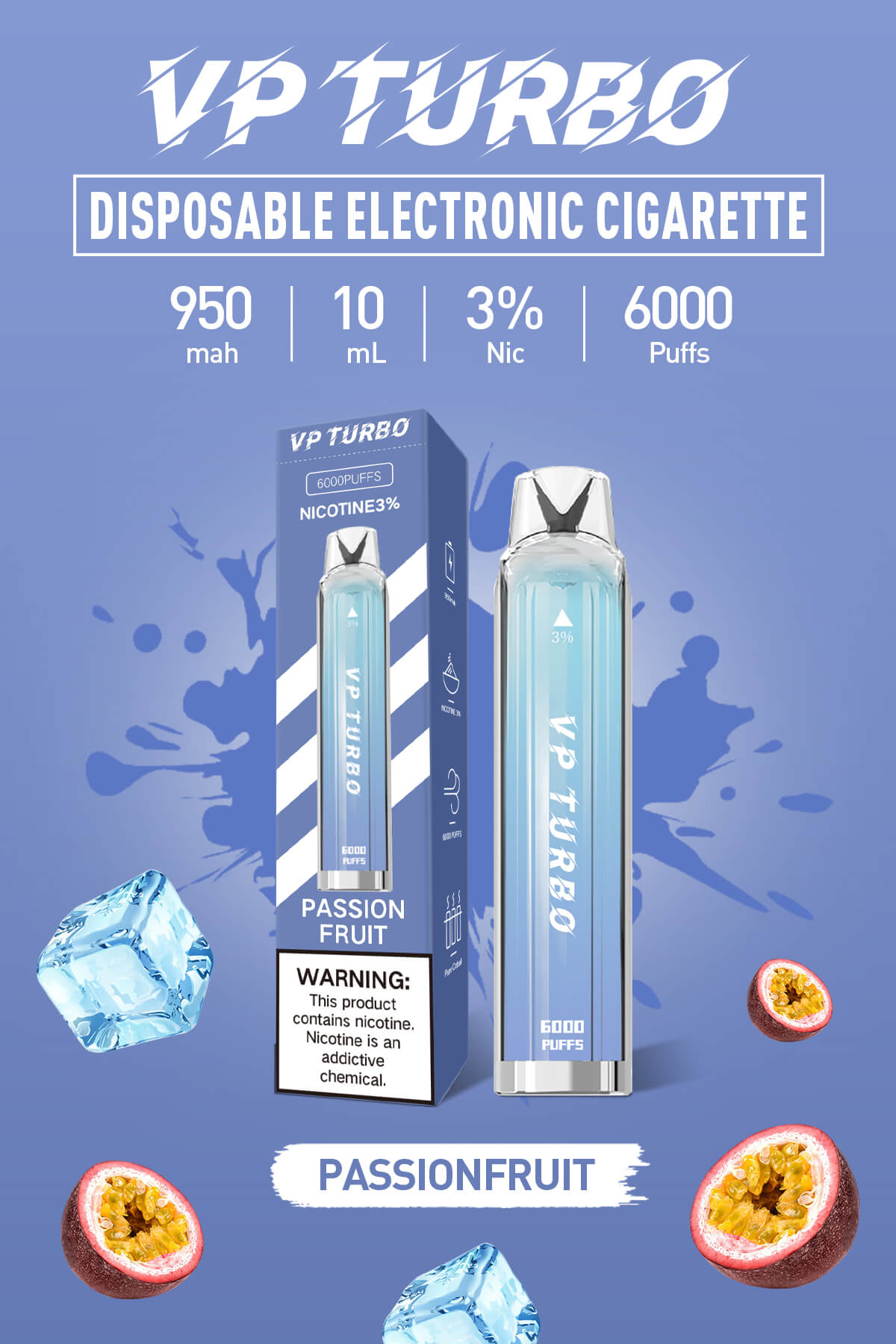 VP TURBO發光棒 6000口拋棄式 一次性霧化桿