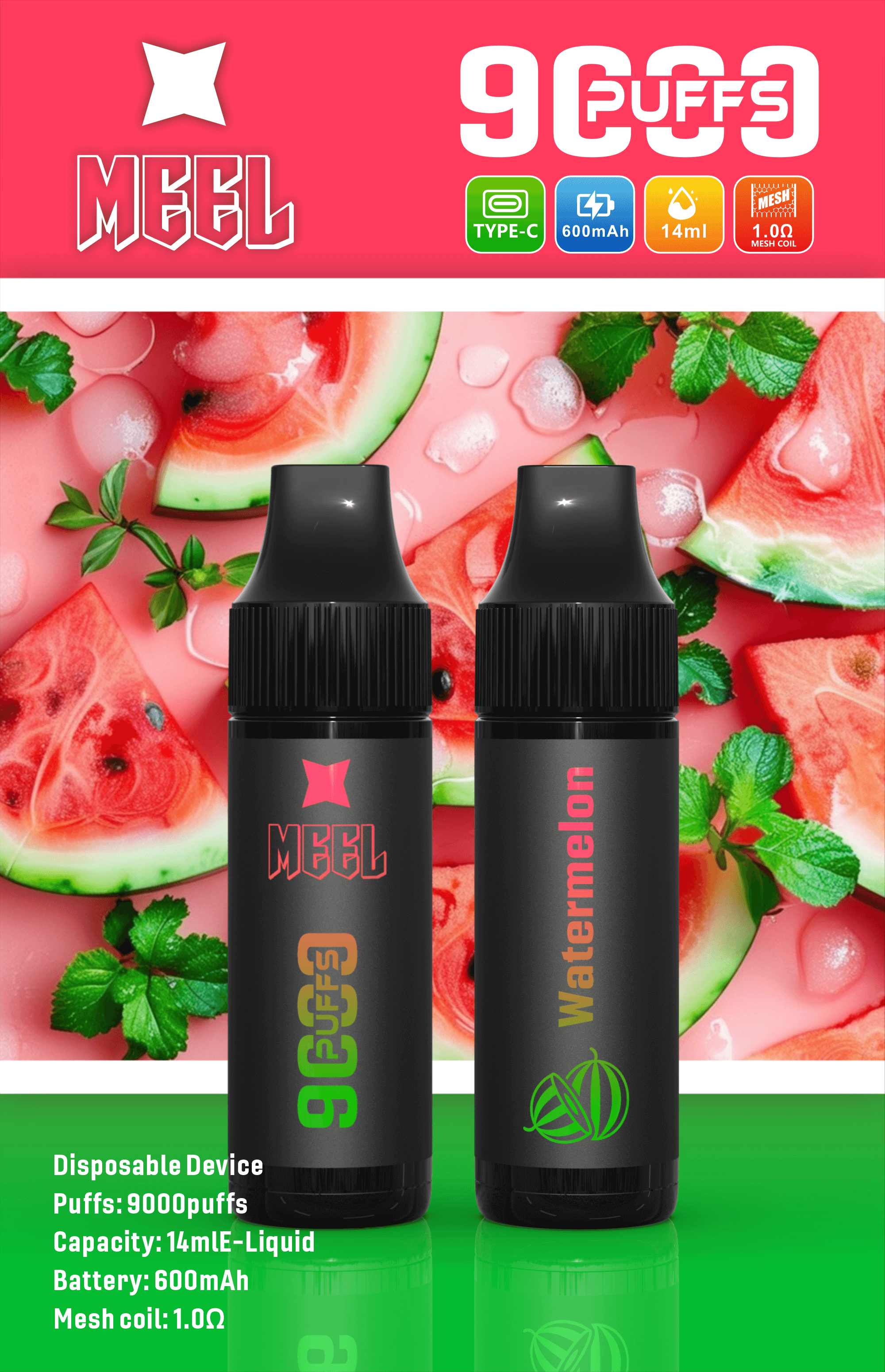 MEEL拋棄式 9000口 可充電 Marbo一次性霧化棒