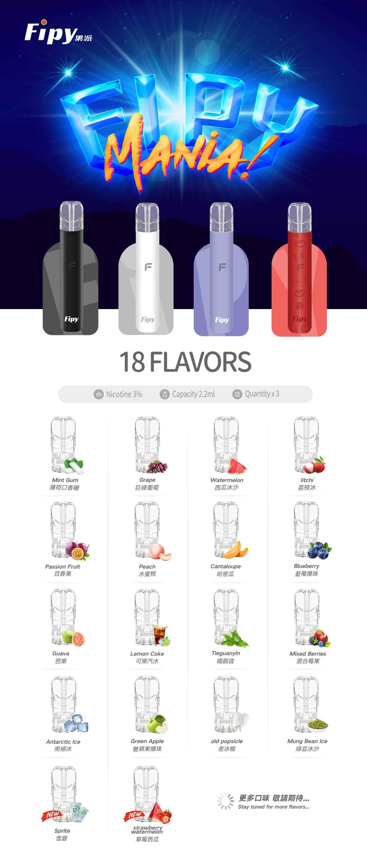 Fipy果派主機 一代電子菸桿 雙檔調節
