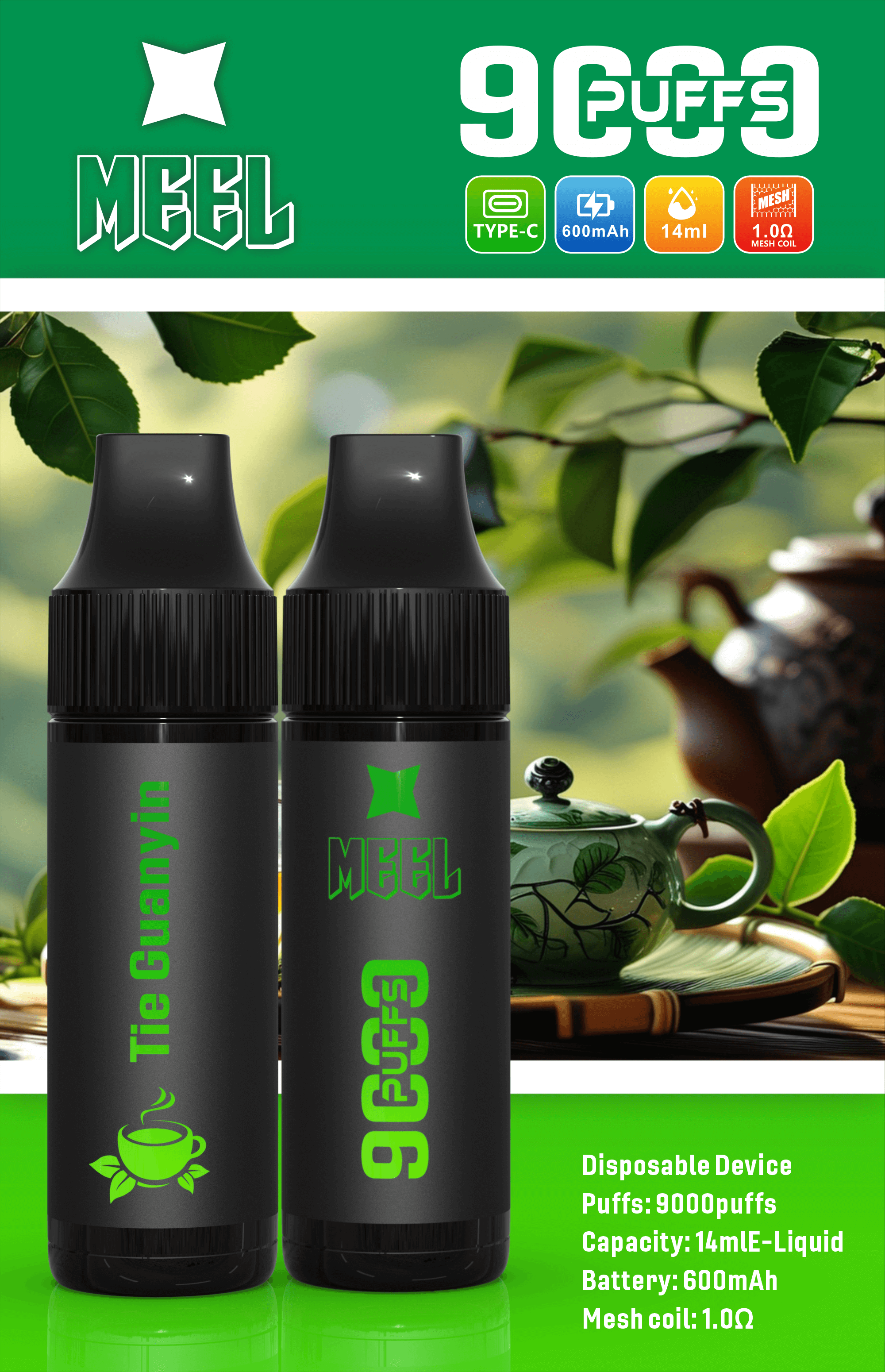 MEEL拋棄式 9000口 可充電 Marbo一次性霧化棒