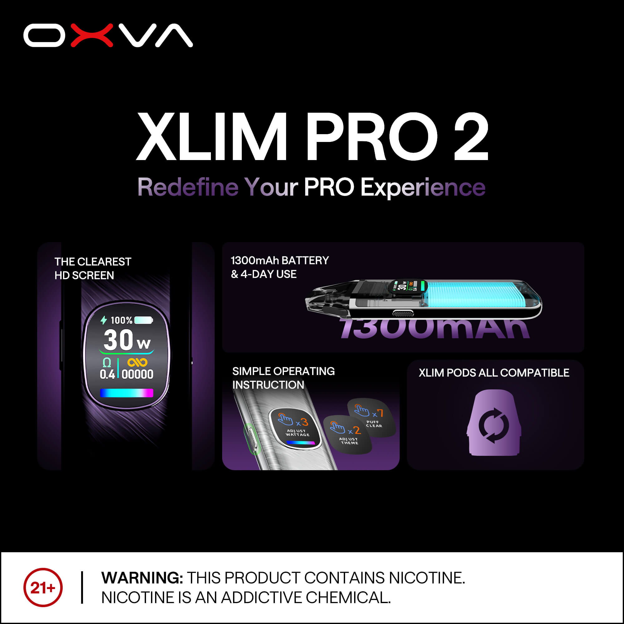 OXVA Xlim Pro 2 小蠻牛二代PRO主機套裝 30W功率