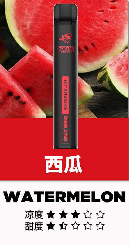 鯊克拋棄式7000口 Salt Shaq一次性霧化棒