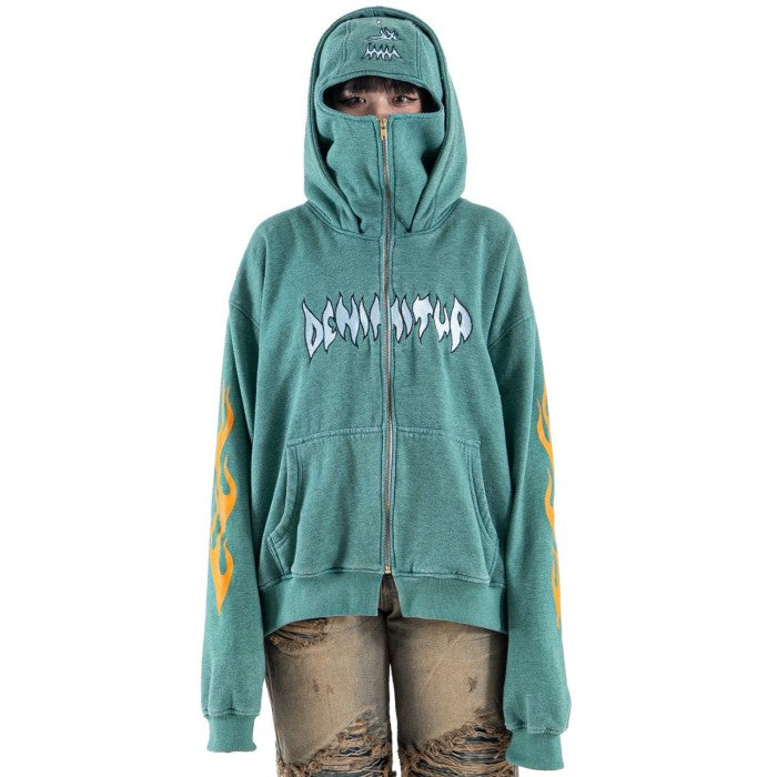DENIMITUP Ninja Hoodie - N.O.S Washed Green - Hoodie pria