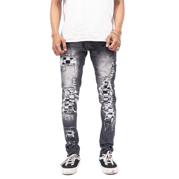 H1 cheqered - Shadow grey - Celana Jeans