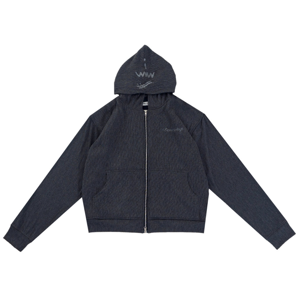 Her lip to グレー Trois Logo Knit Hoodie Her lip to グレー Trois Logo Knit Hoodie
