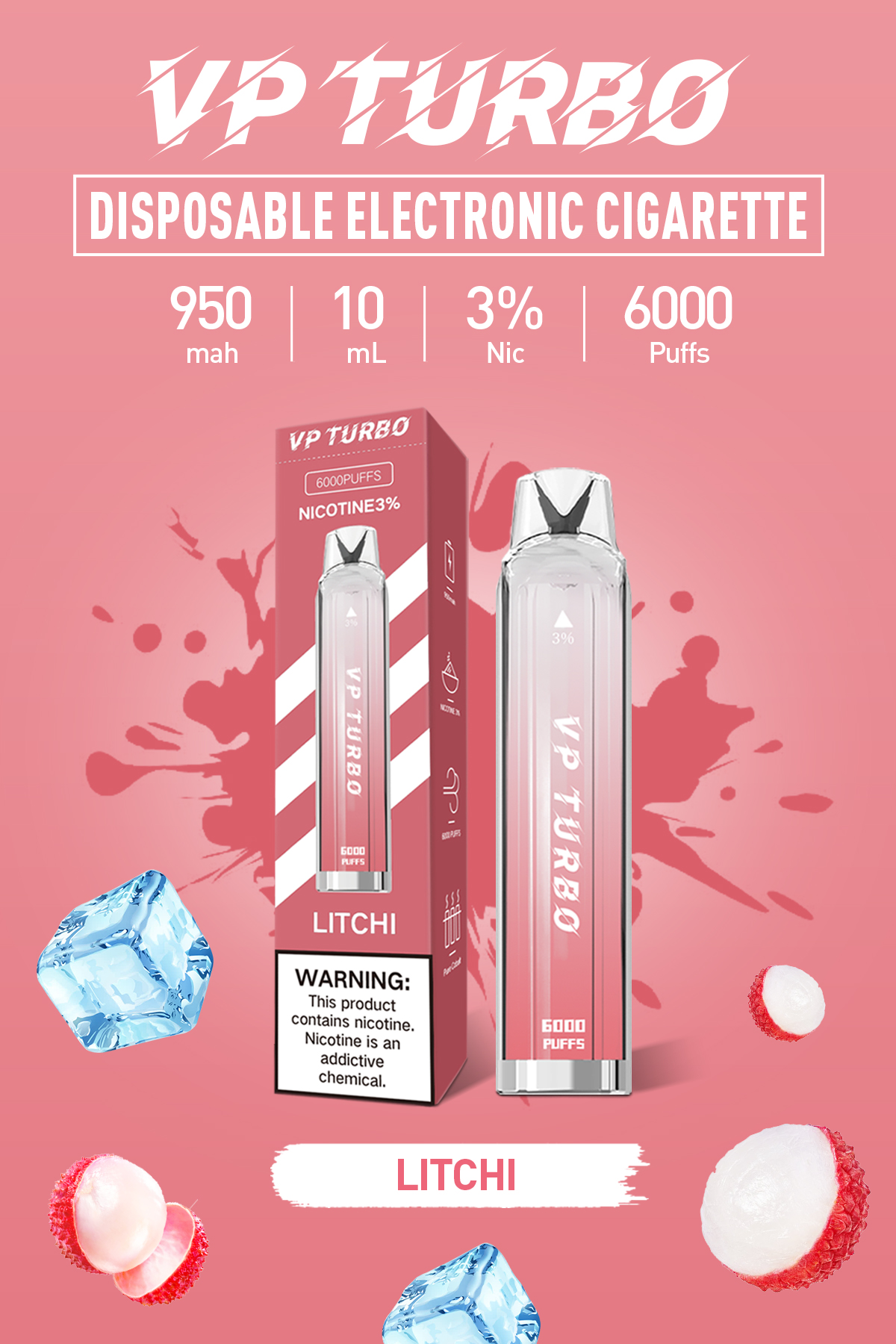 新品預售 VP TURBO一次性6000口 不可充電