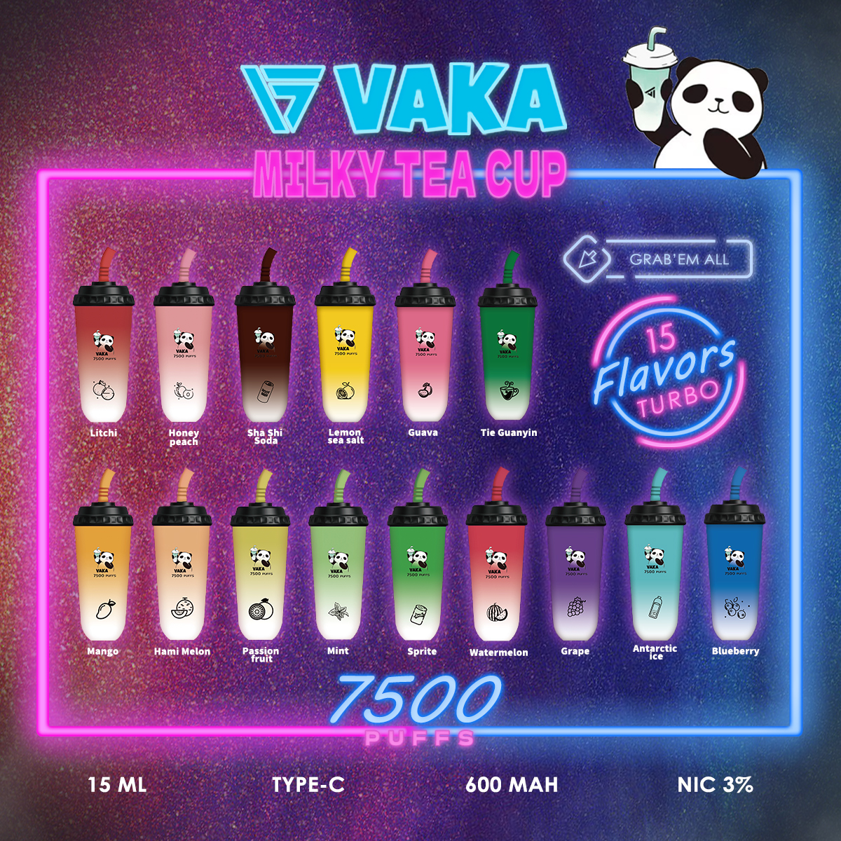 VAKA奶茶杯 7500PUFFS 拋棄式 🔥台灣現貨