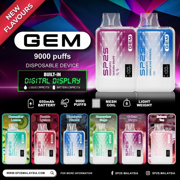 SP2S GEM拋棄式電子煙9000口