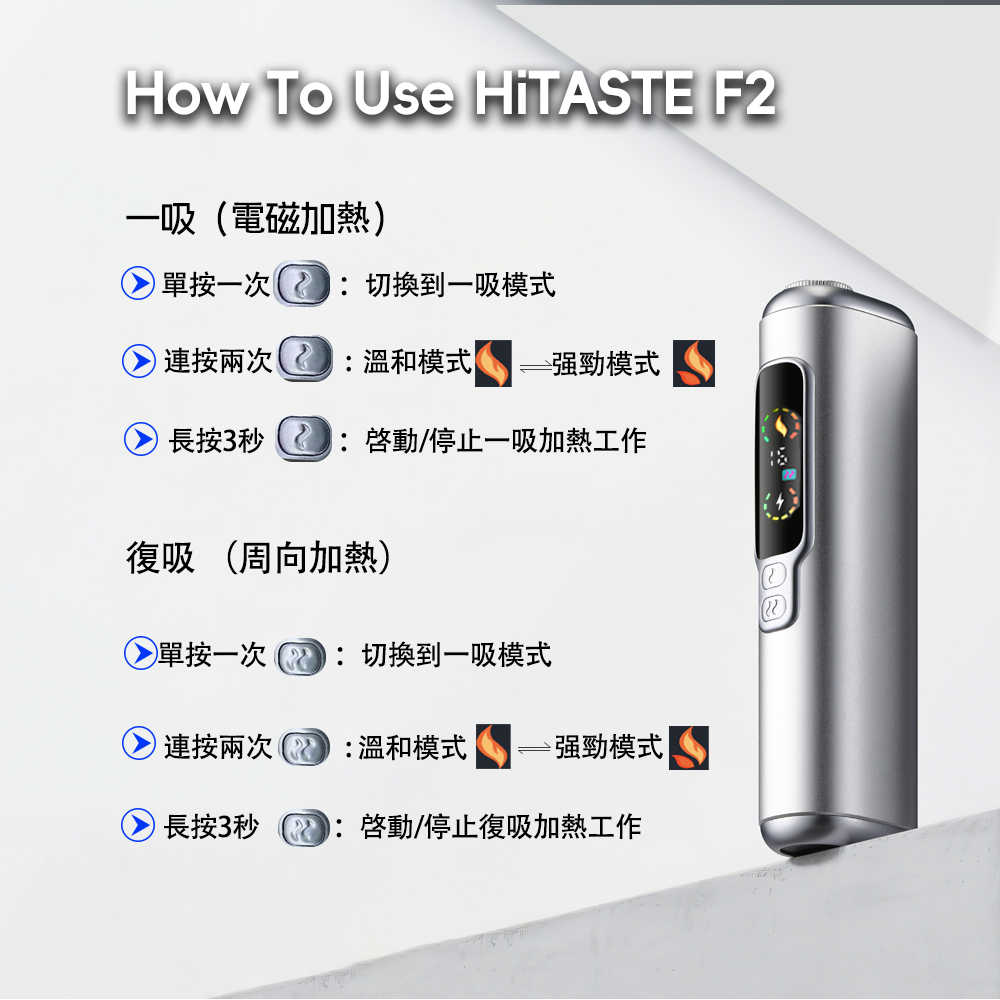 HITASTE F2 加熱煙主機 加熱煙T牌煙彈適用