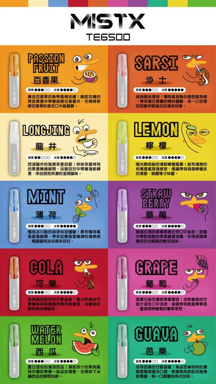 MIST X 鴨嘴獸 6500口拋棄式電子煙/一次性電子煙-台灣現貨