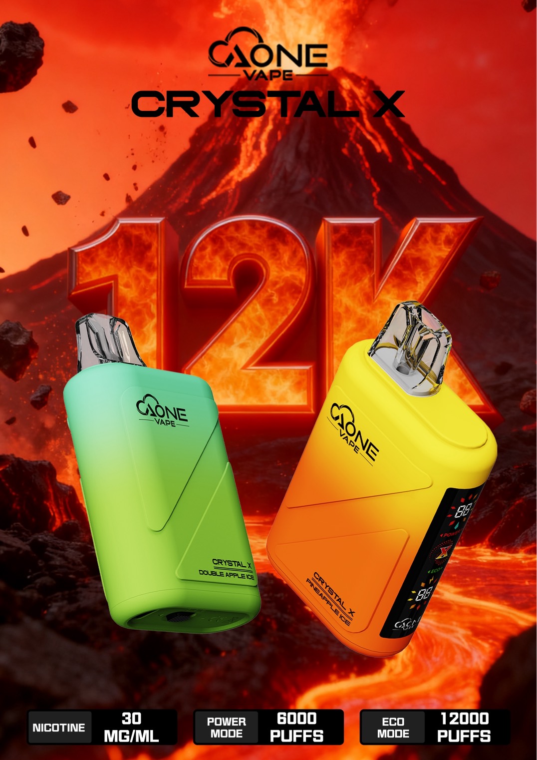 AONE VAPE CRYSTAL X 水晶12000口 一次性拋棄式/一次性電子煙-台灣現貨