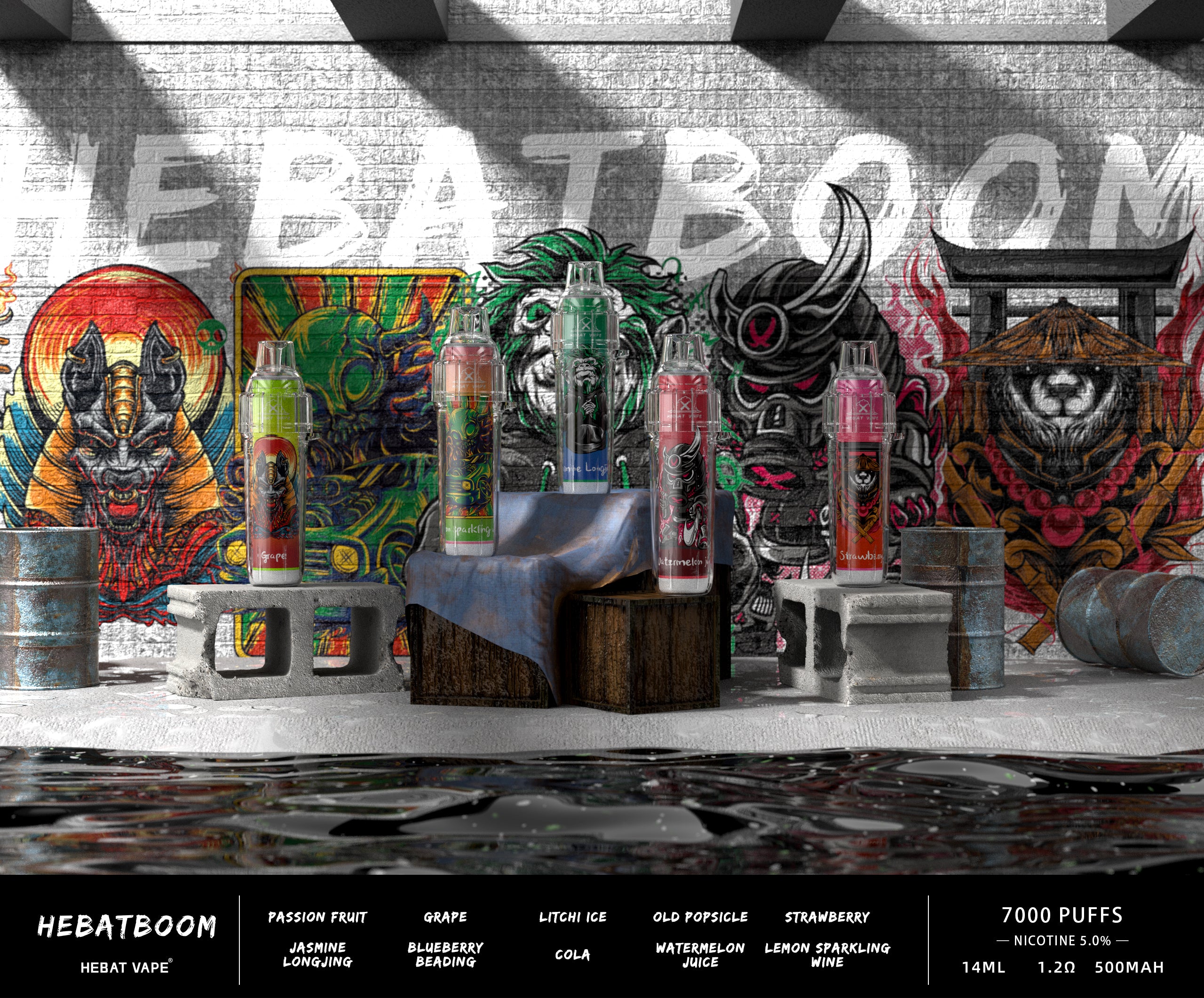  喜貝拋棄式電子菸7000口 一次性電子煙 HEBAT BOOM🎁台灣現貨 