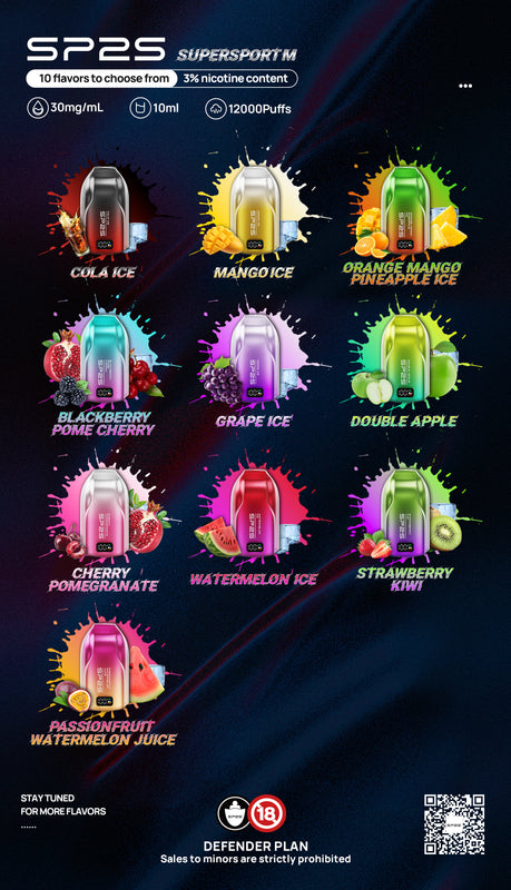 澳洲版 Sp2s 9000口拋棄式/一次性電子煙