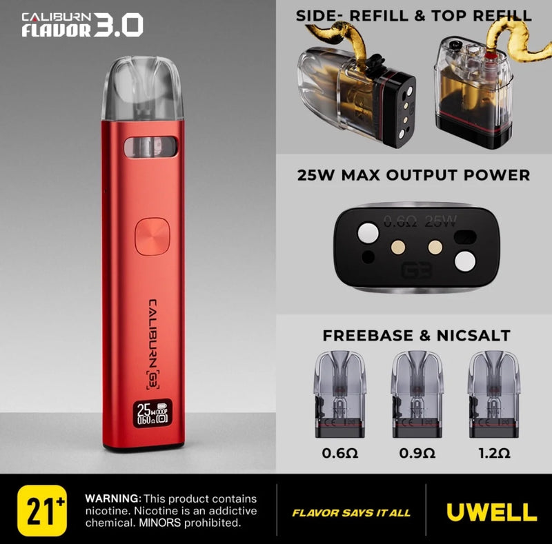 正版 UWELL Caliburn G3 咖哩棒G3主機套裝/G3空油倉(4入組)