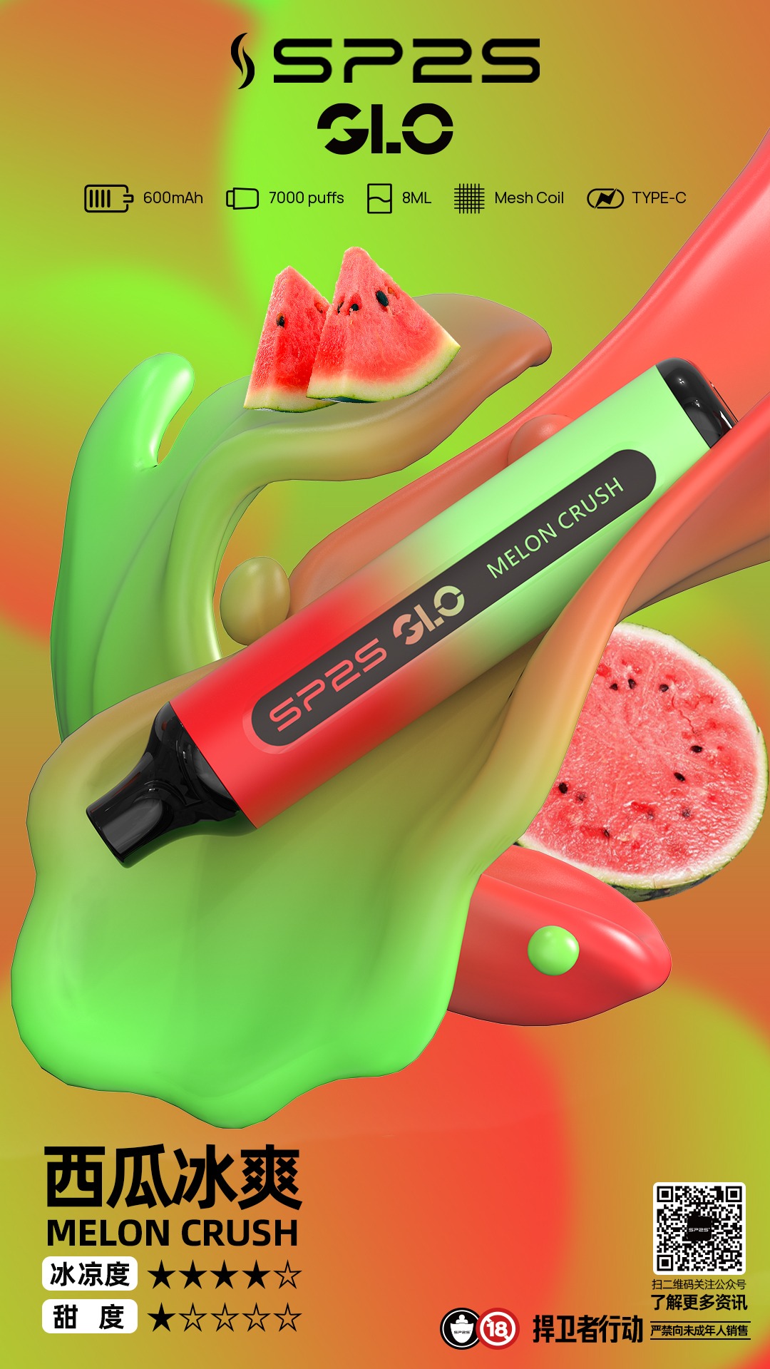 新品上市 Sp2s 7000口拋棄式/一次性電子煙 台灣現貨