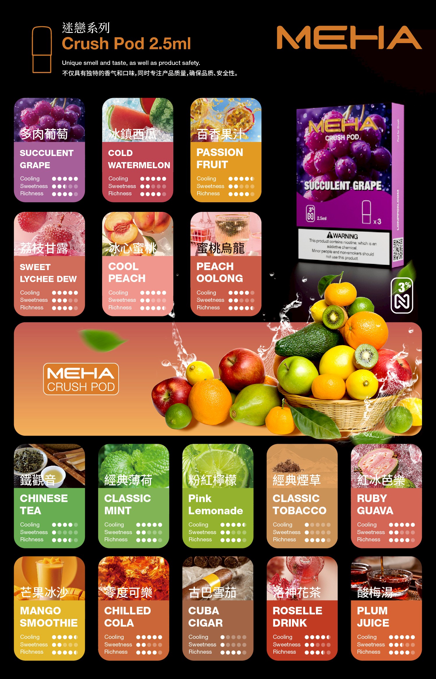 限時活動-MEHA魅嗨五代煙彈/買5盒送1盒-適配ILIA/MEEL/MEHA等五代主機