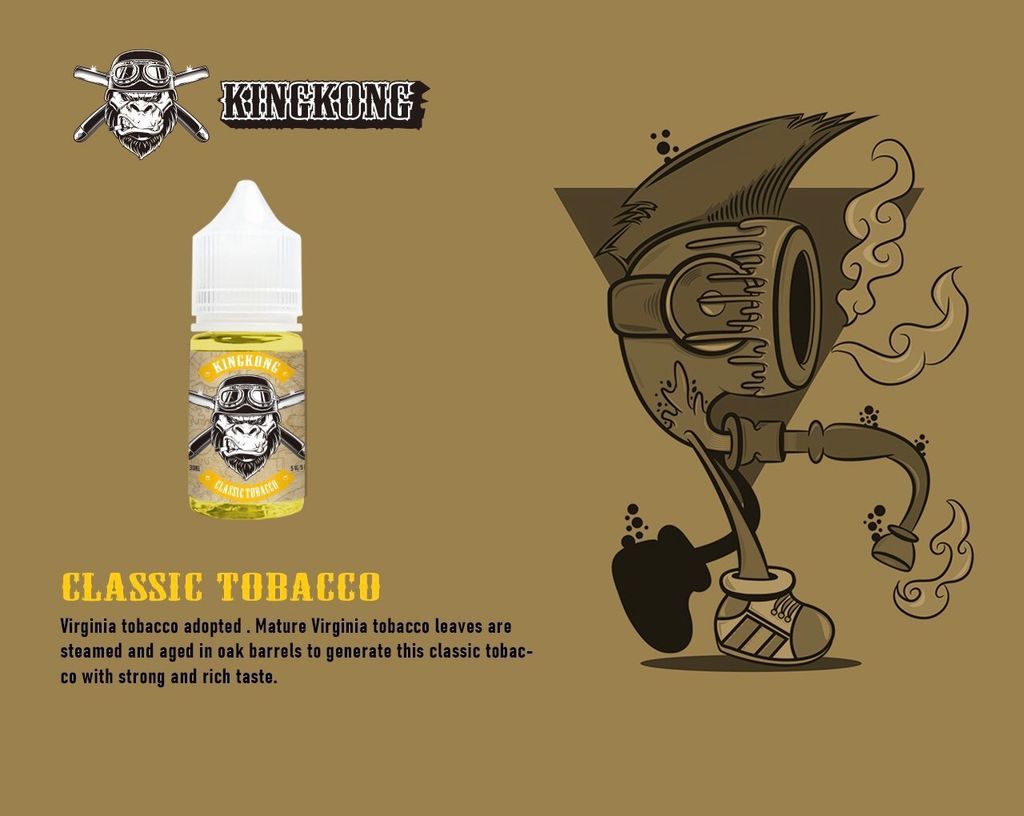 台灣現貨-KING KONG金剛煙草系列(無涼) 小煙油30ml 35mg