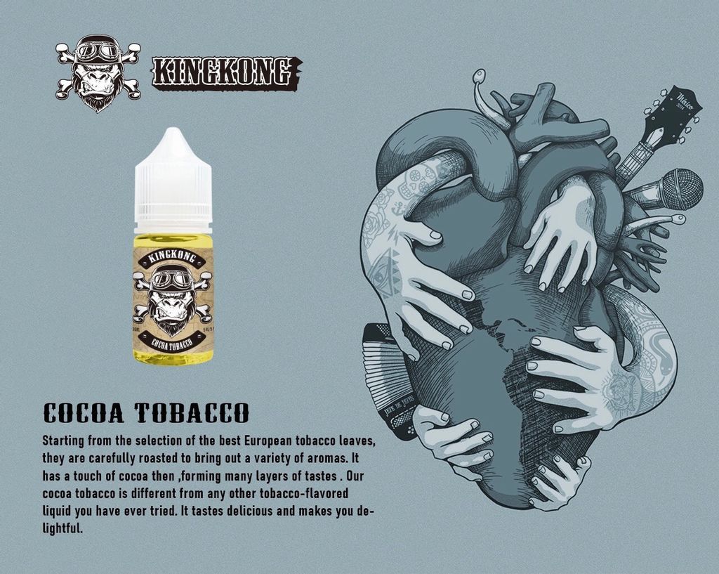 台灣現貨-KING KONG金剛煙草系列(無涼) 小煙油30ml 35mg