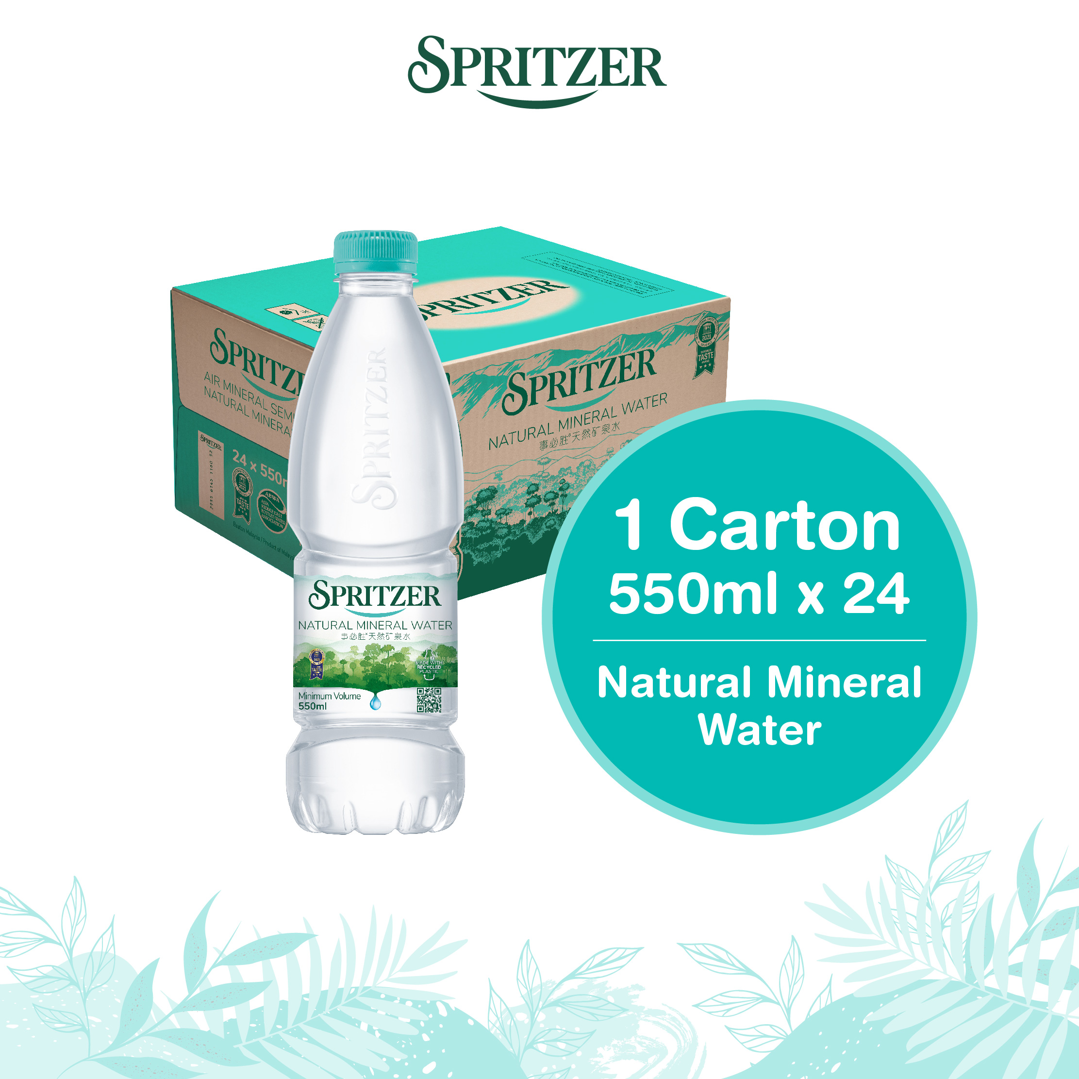 Spritzer Natural Mineral Water Bottle  24s x 550ml
