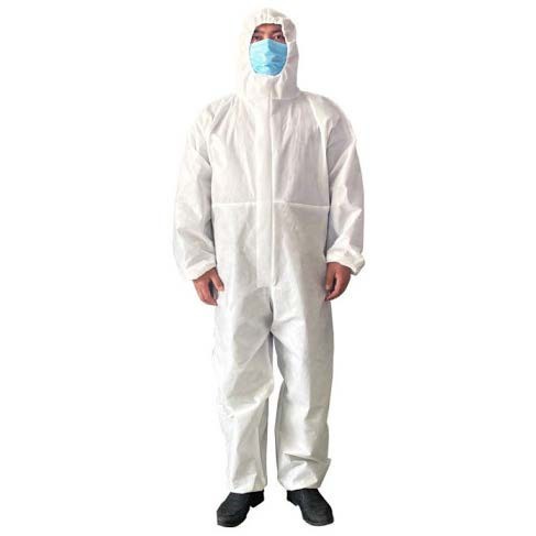 "Front-Liner PPE Suit Medical Coverall Jumpsuit Isolation Suit 60gsm PE Coated 100% Waterproof Virus"-Wholesale Office Stationery and Pantry Supply