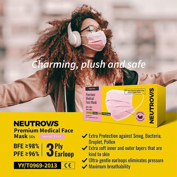 NEUTROVIS Premium Medical Face Mask 50's-Wholesale Office Stationery and Pantry Supply