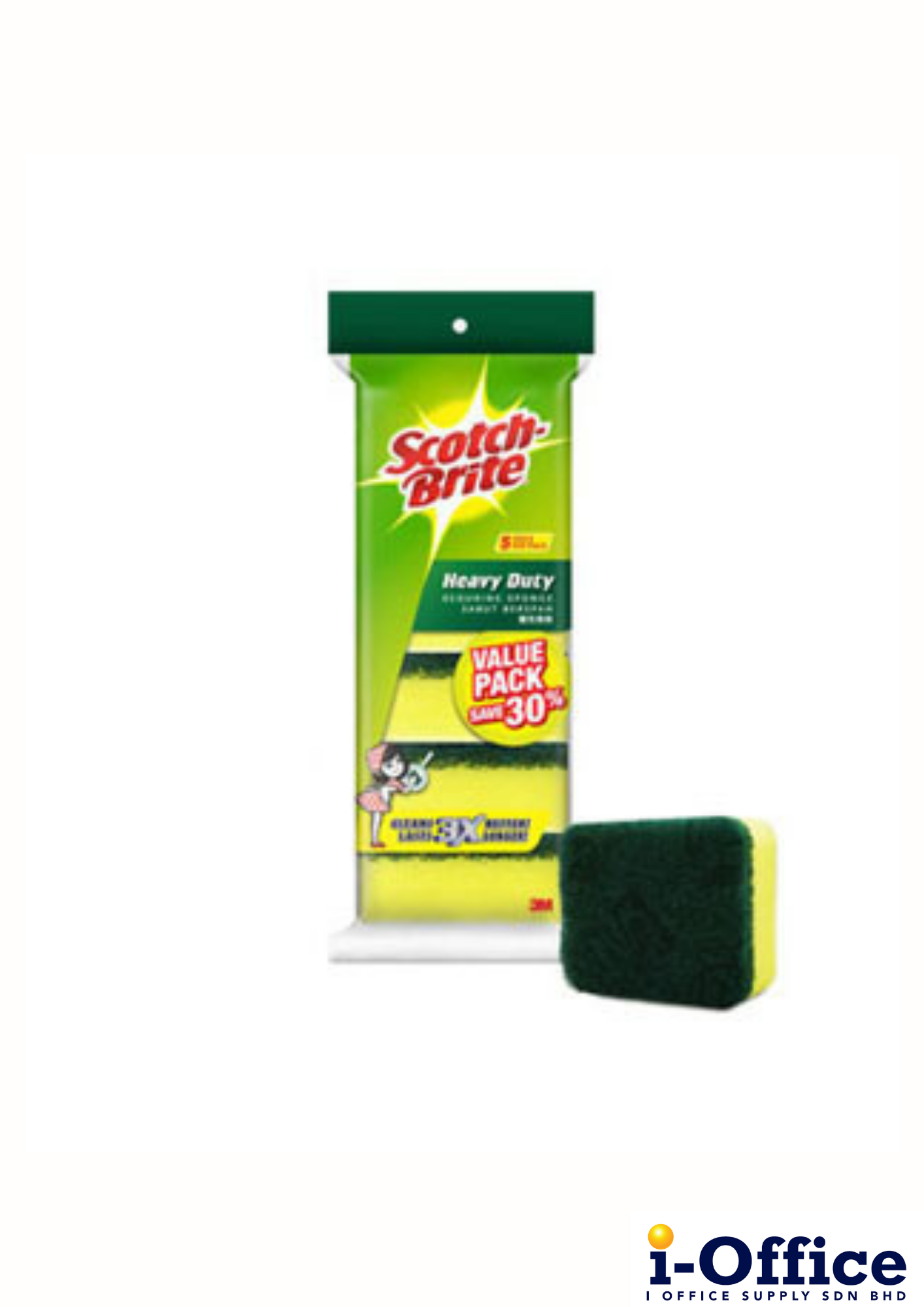3M Scotch-Brite Heavy Duty Scouring Sponge 5pcs