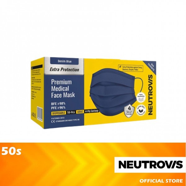 NEUTROVIS Premium Medical Face Mask 50's-Wholesale Office Stationery and Pantry Supply