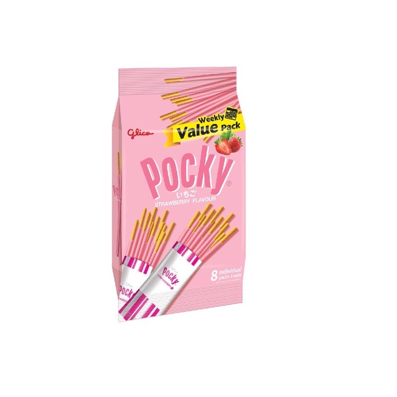 GLICO POCKY Biscuit Stick Value Pack 176G x 8'S-Wholesale Office Stationery and Pantry Supply