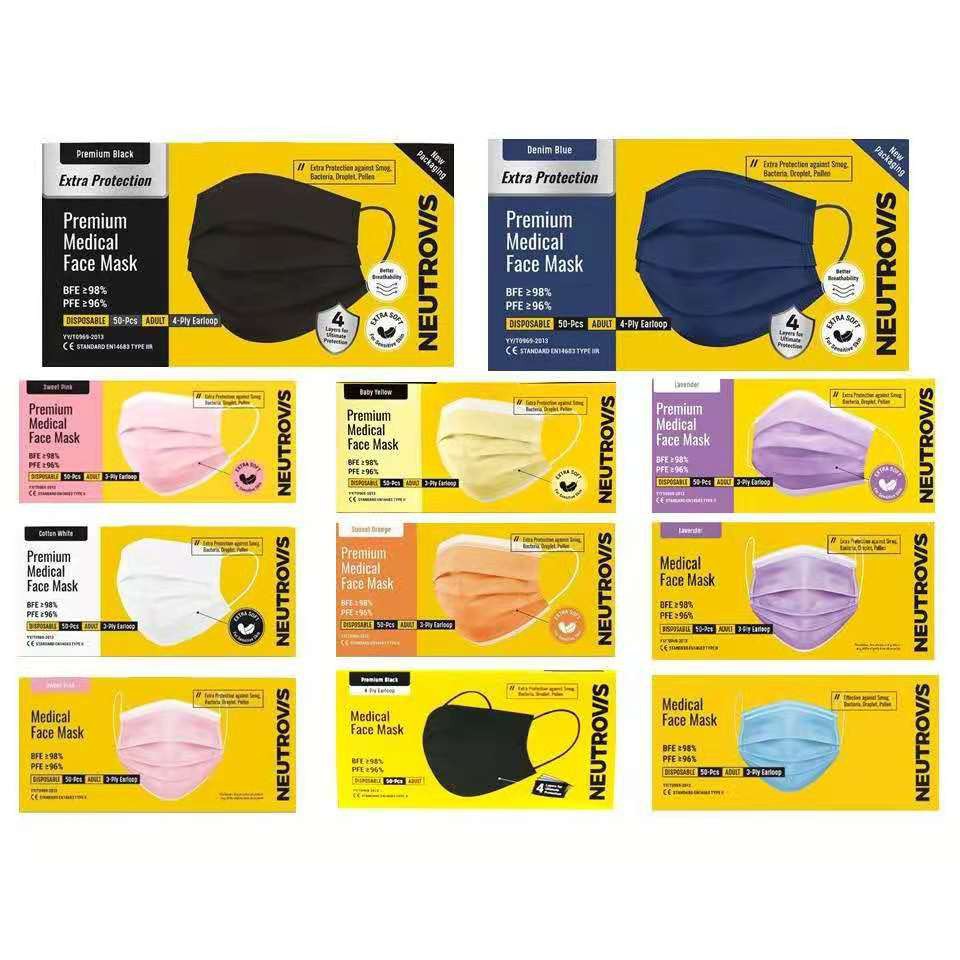 NEUTROVIS Premium Medical Face Mask 50's-Wholesale Office Stationery and Pantry Supply