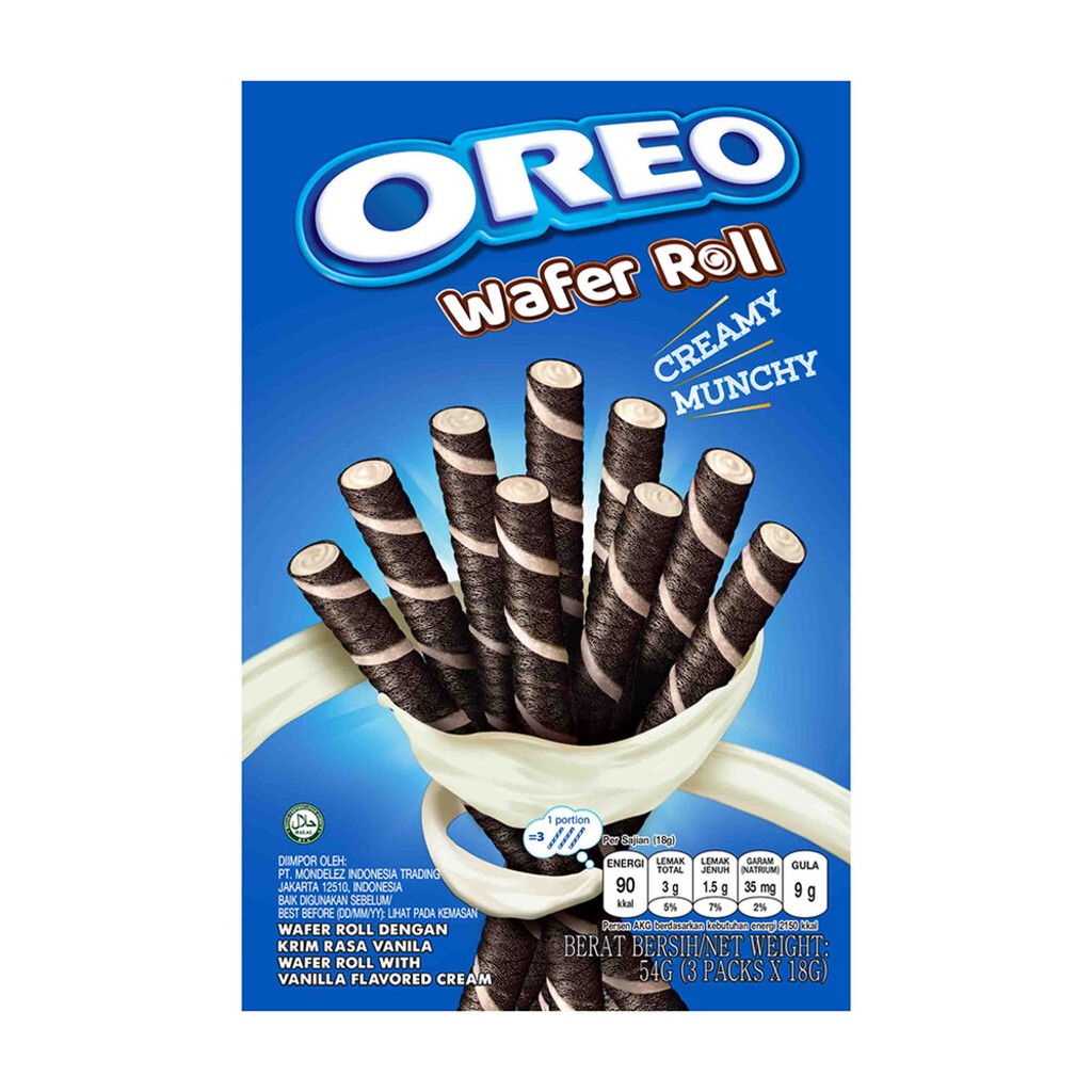 OREO Wafer Roll 54G Chocolate / Vanilla-Wholesale Office Stationery and Pantry Supply