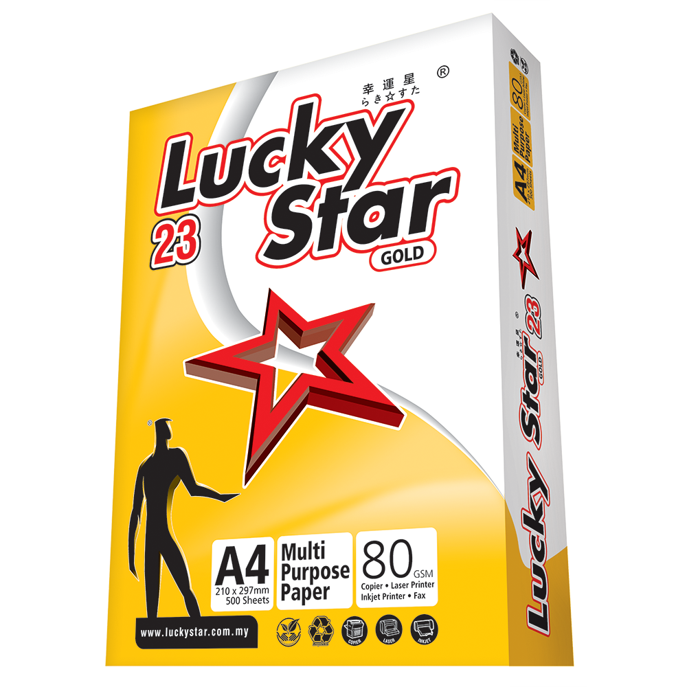 A4 80g Lucky Star - 500's (Gold)
