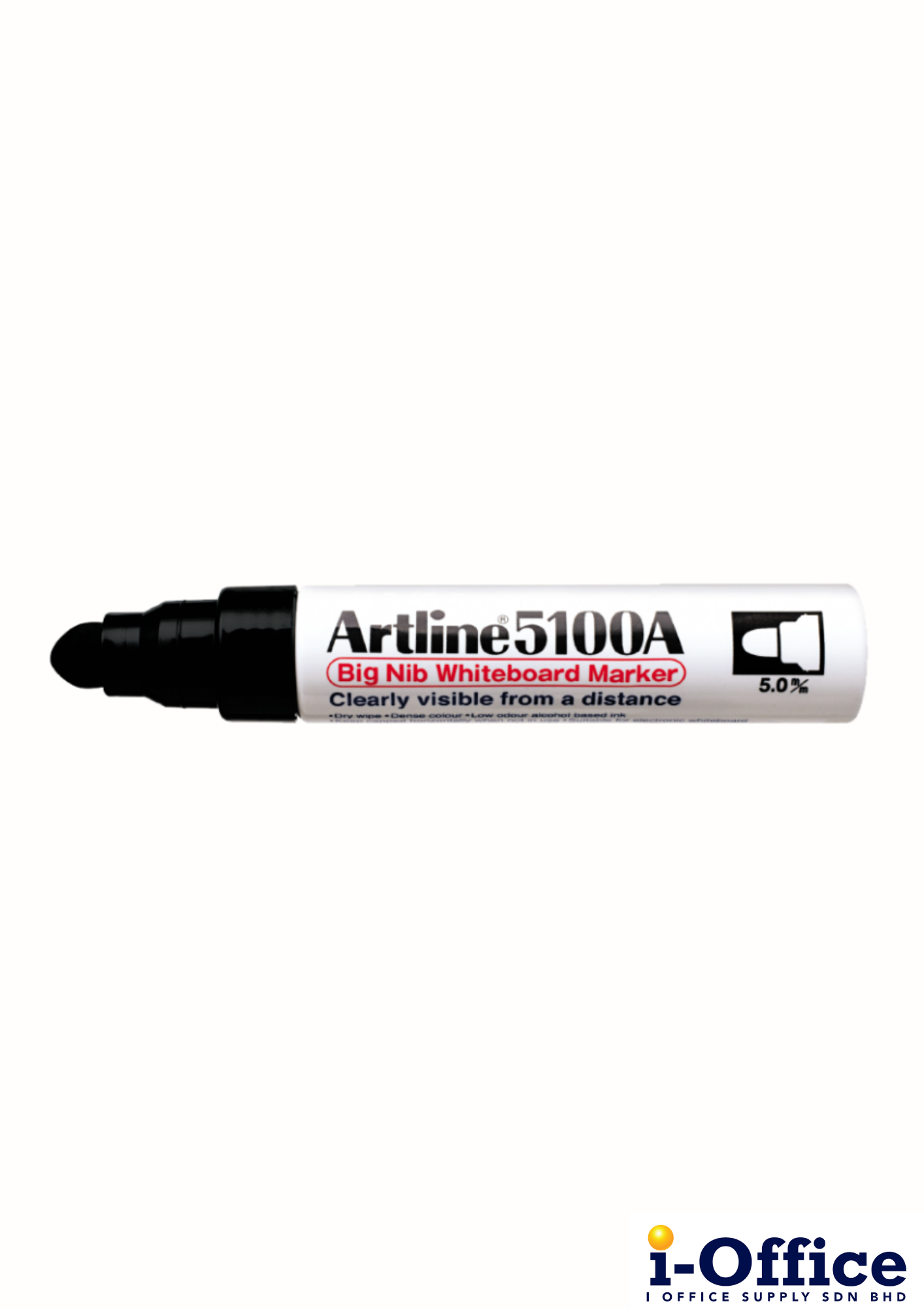 Artline 5100A Big Nib White Board Marker - Black