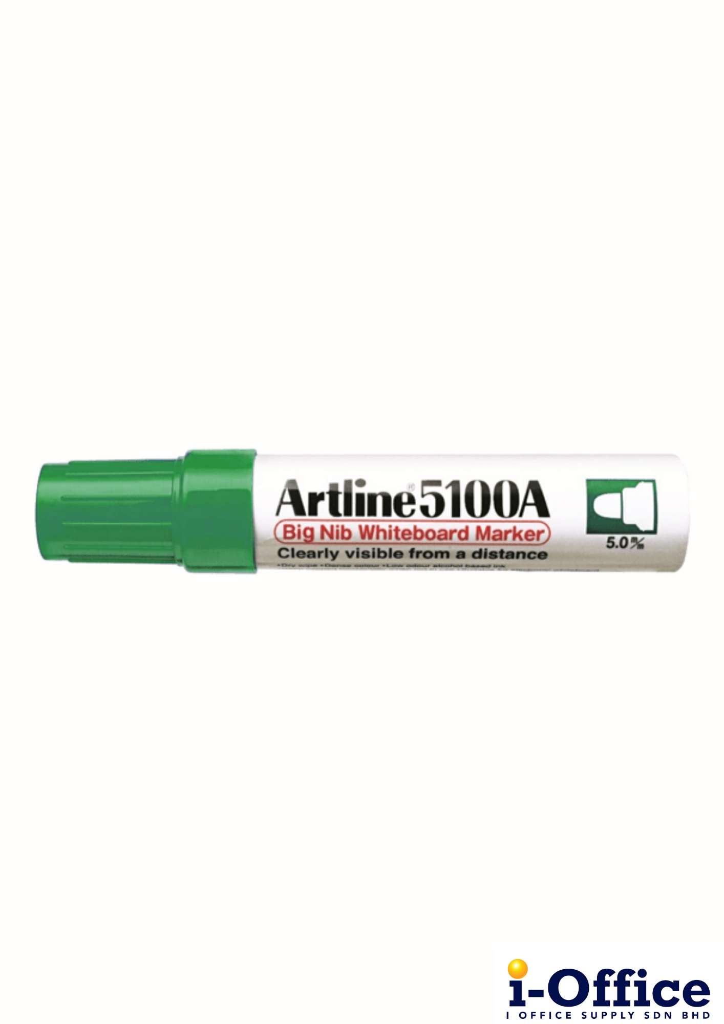 Artline 5100A Big Nib White Board Marker - Green