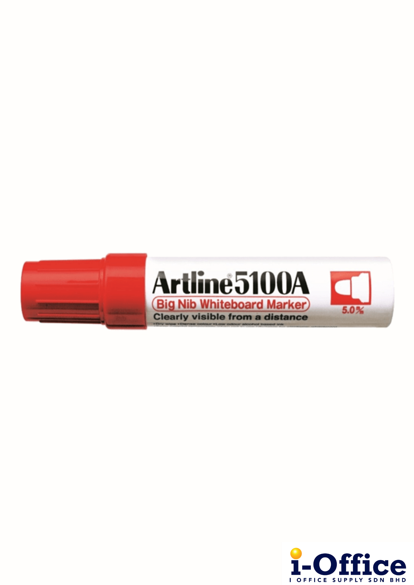 Artline 5100A Big Nib White Board Marker - Red