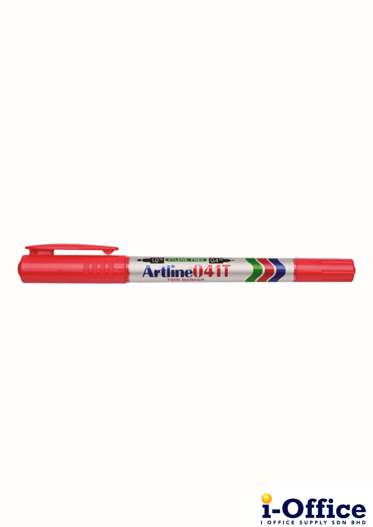 Artline EK-041T Twin Tip Permanent Marker - Red