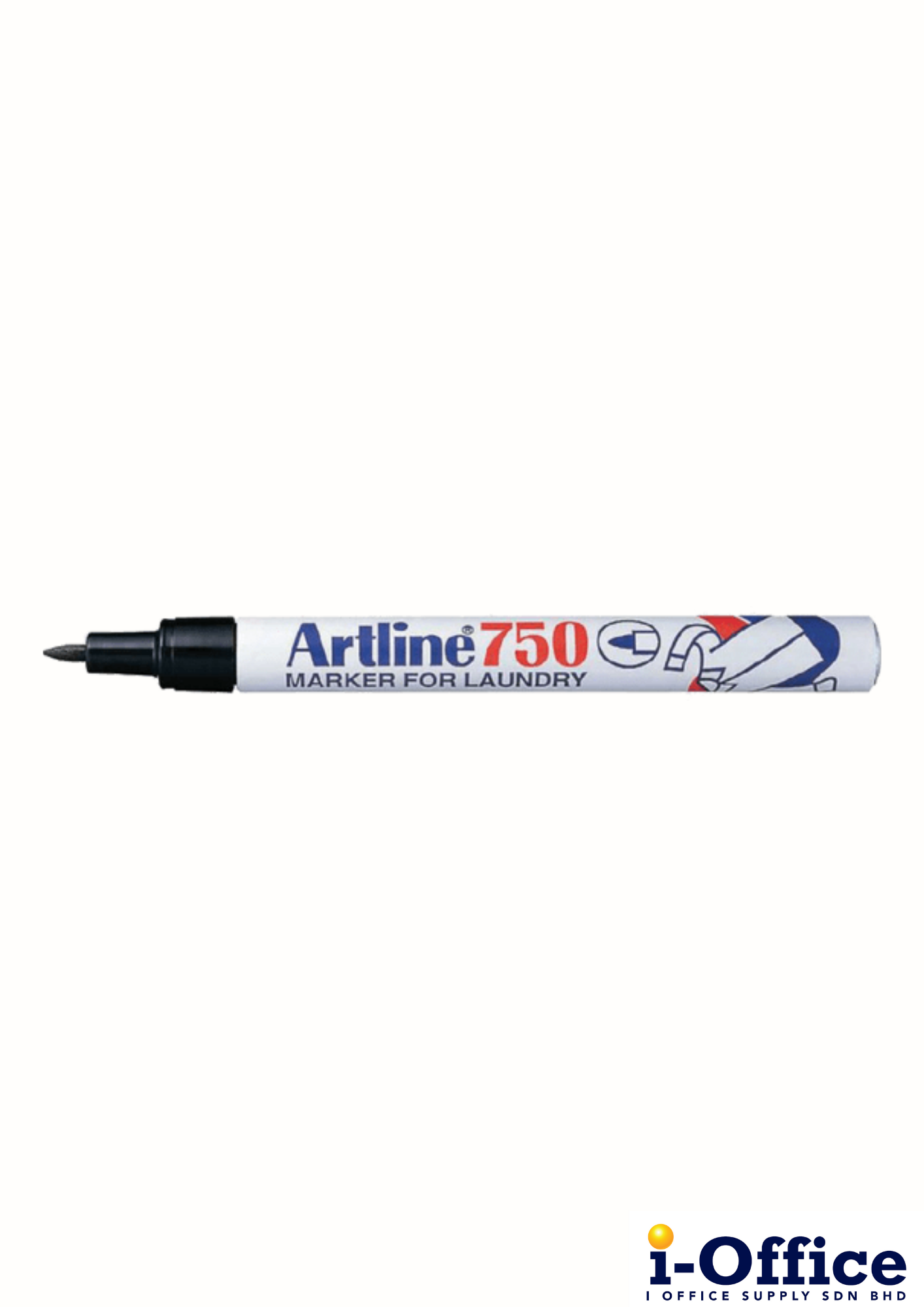 Artline EK-750 Marker For Laundry Pen - Black